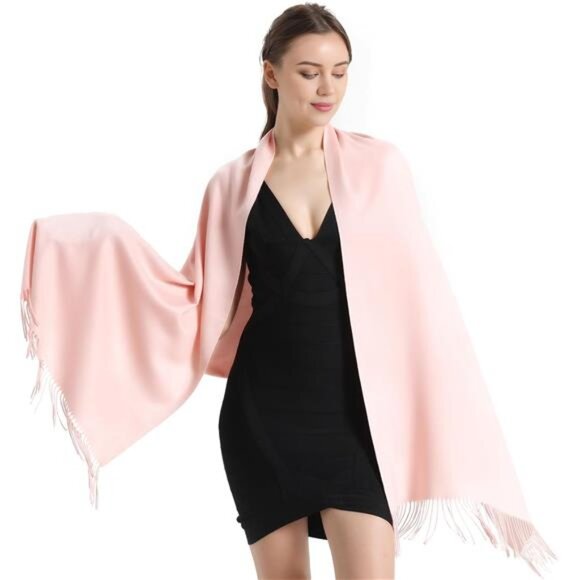 Pashmina Scarf and Shawl - Soft Women Pashminas Wrap for Wedding Evening Party - Picture 2 of 6